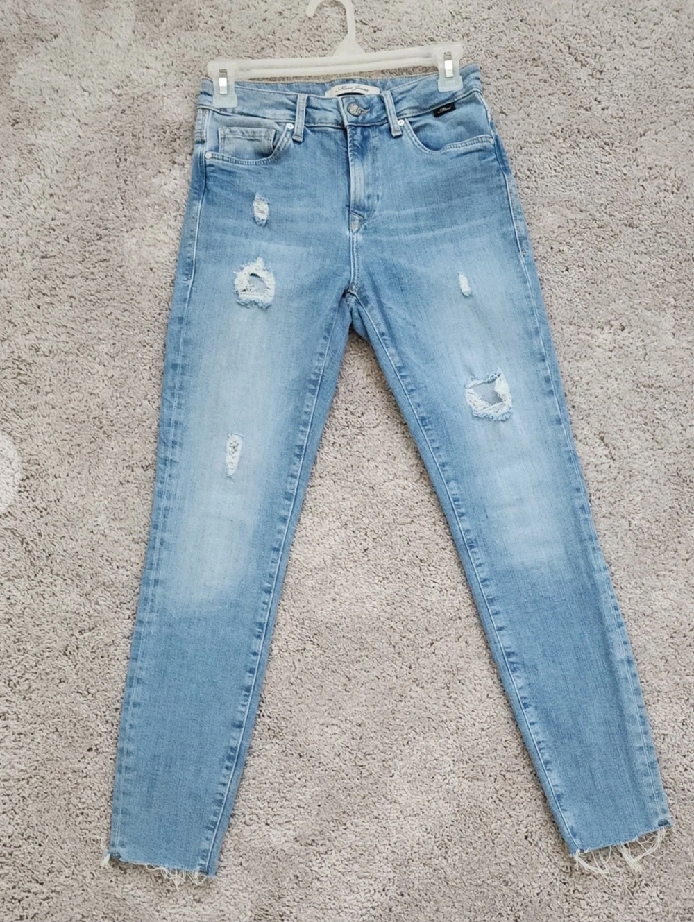 Mavi High Rise Skinny Jeans Women's Distressed Stretch Denim Size 25 NWOT